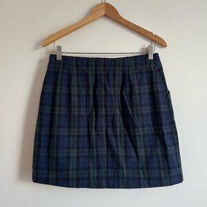 Hollister Co. || Women's Navy and Green plaid skirt size Large